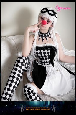 Trang Phục Cô Hề Trắng Đen Haloween