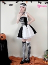 Trang Phục Cô Hề Trắng Đen Haloween