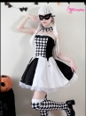 Trang Phục Cô Hề Trắng Đen Haloween