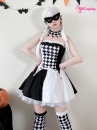 Trang Phục Cô Hề Trắng Đen Haloween