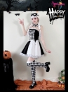 Trang Phục Cô Hề Trắng Đen Haloween
