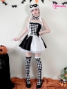 Trang Phục Cô Hề Trắng Đen Haloween