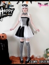 Trang Phục Cô Hề Trắng Đen Haloween