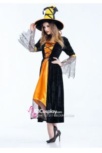 Đồ Phù Thuỷ Cổ Điển Tone Cam Đen Có Kèm Nón