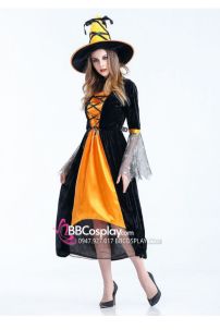 Đồ Phù Thuỷ Cổ Điển Tone Cam Đen Có Kèm Nón