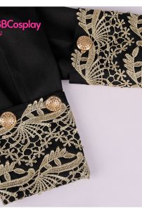 Đồ Rococo Aristocrat Thời Trung Cổ Marie - Đen Viền Vàng