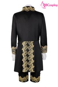 Đồ Rococo Aristocrat Thời Trung Cổ Marie - Đen Viền Vàng