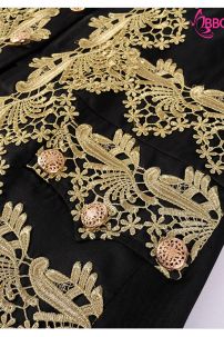 Đồ Rococo Aristocrat Thời Trung Cổ Marie - Đen Viền Vàng