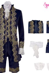 Đồ Rococo Aristocrat Thời Trung Cổ Marie - Đen Viền Vàng