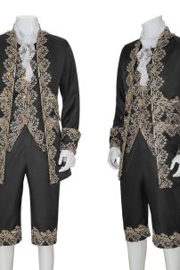 Đồ Rococo Aristocrat Thời Trung Cổ Marie - Đen Viền Vàng