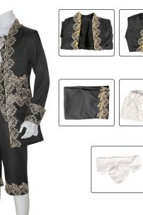 Đồ Rococo Aristocrat Thời Trung Cổ Marie - Đen Viền Vàng