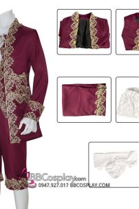 Đồ Rococo Aristocrat Thời Trung Cổ Marie - Đỏ Hồng