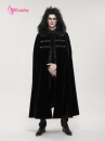 Áo Choàng Trung Cổ Vải Nhung Kèm Nón Trùm - Màu Đen Viền Lông