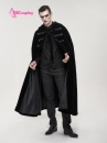 Áo Choàng Trung Cổ Vải Nhung Kèm Nón Trùm - Màu Đen Viền Lông