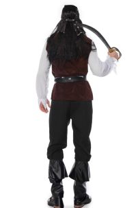 Đồ Cướp Biển Áo Trắng Ghi Lê Nâu