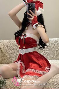 Đồ Giáng Sinh Cúp Ngực Thắt Lưng Trắng