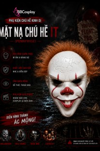 Mặt Nạ Nhựa Cứng - Chú Hề Penny Wise Mẫu Có Tóc