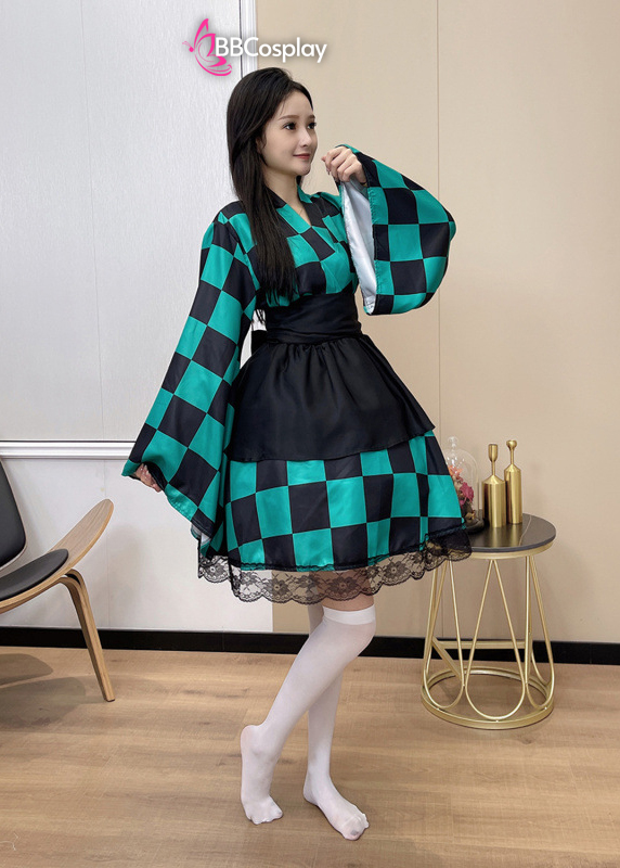 Trang Phục Waloli Cosplay Kamado Tanjiro (Thanh Gươm Diệt Quỷ)