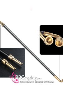 Phụ Kiện Chụp Hình Cưới - Tẩu Thuốc Cán Đen Dài 35Cm Tặng Kèm Túi Thơm Và Dây Đồng Tâm