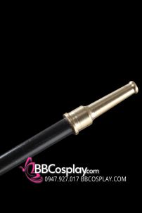 Phụ Kiện Chụp Hình Cưới - Tẩu Thuốc Cán Đen Dài 35Cm Tặng Kèm Túi Thơm Và Dây Đồng Tâm