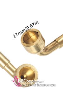 Phụ Kiện Chụp Hình Cưới - Tẩu Thuốc Cán Đen Dài 35Cm Tặng Kèm Túi Thơm Và Dây Đồng Tâm