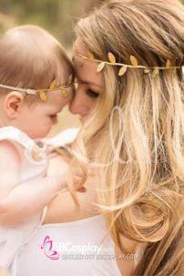 Băng Đô Lá Cho Bé - Phụ Kiện Đầu Hy Lạp - Vòng Nguyệt Quế