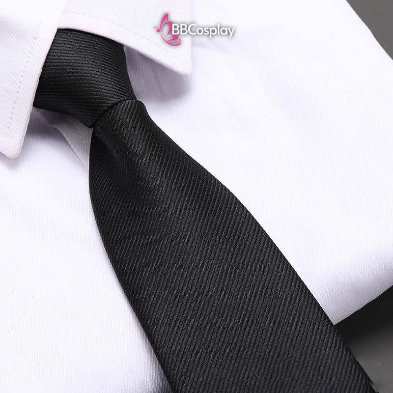 Cà Vạt Quý Ông Đen Trơn - Loại Dây Dài