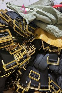 Thắt Lưng Đen Santa Claus - Thắt Lưng Ông Già Noel 9Cm X165Cm