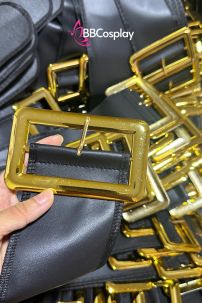 Thắt Lưng Đen Santa Claus - Thắt Lưng Ông Già Noel 9Cm X165Cm