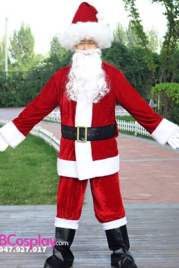 Thắt Lưng Đen Santa Claus - Thắt Lưng Ông Già Noel 9Cm X165Cm