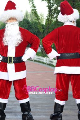 Thắt Lưng Đen Santa Claus - Thắt Lưng Ông Già Noel 9Cm X165Cm