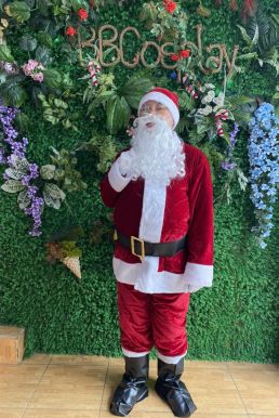 Thắt Lưng Đen Santa Claus - Thắt Lưng Ông Già Noel 9Cm X165Cm