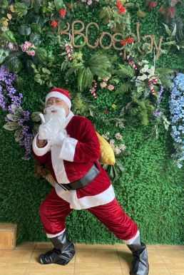 Thắt Lưng Đen Santa Claus - Thắt Lưng Ông Già Noel 9Cm X165Cm