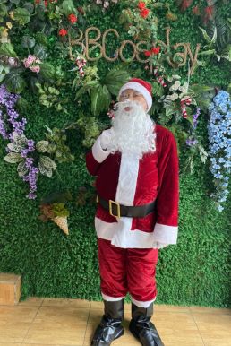 Thắt Lưng Đen Santa Claus - Thắt Lưng Ông Già Noel 9Cm X165Cm