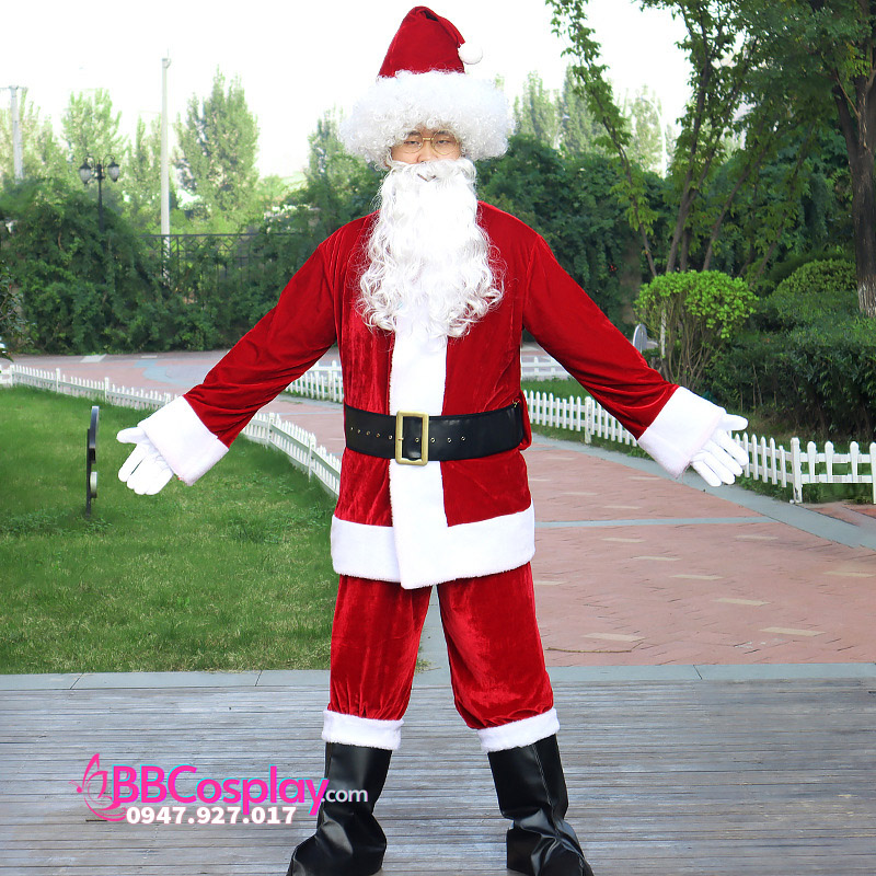 Thắt Lưng Đen Santa Claus - Thắt Lưng Ông Già Noel 9Cm X165Cm