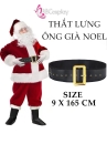 Thắt Lưng Đen Santa Claus - Thắt Lưng Ông Già Noel 9Cm X165Cm