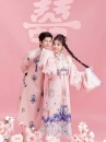 Trang Phục Cặp Đôi Việt Phục Tone Hồng - Hoạ Tiết In