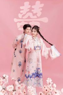 Đồ Nhật Bình Hồng Vải Gấm Hoạ Tiết In