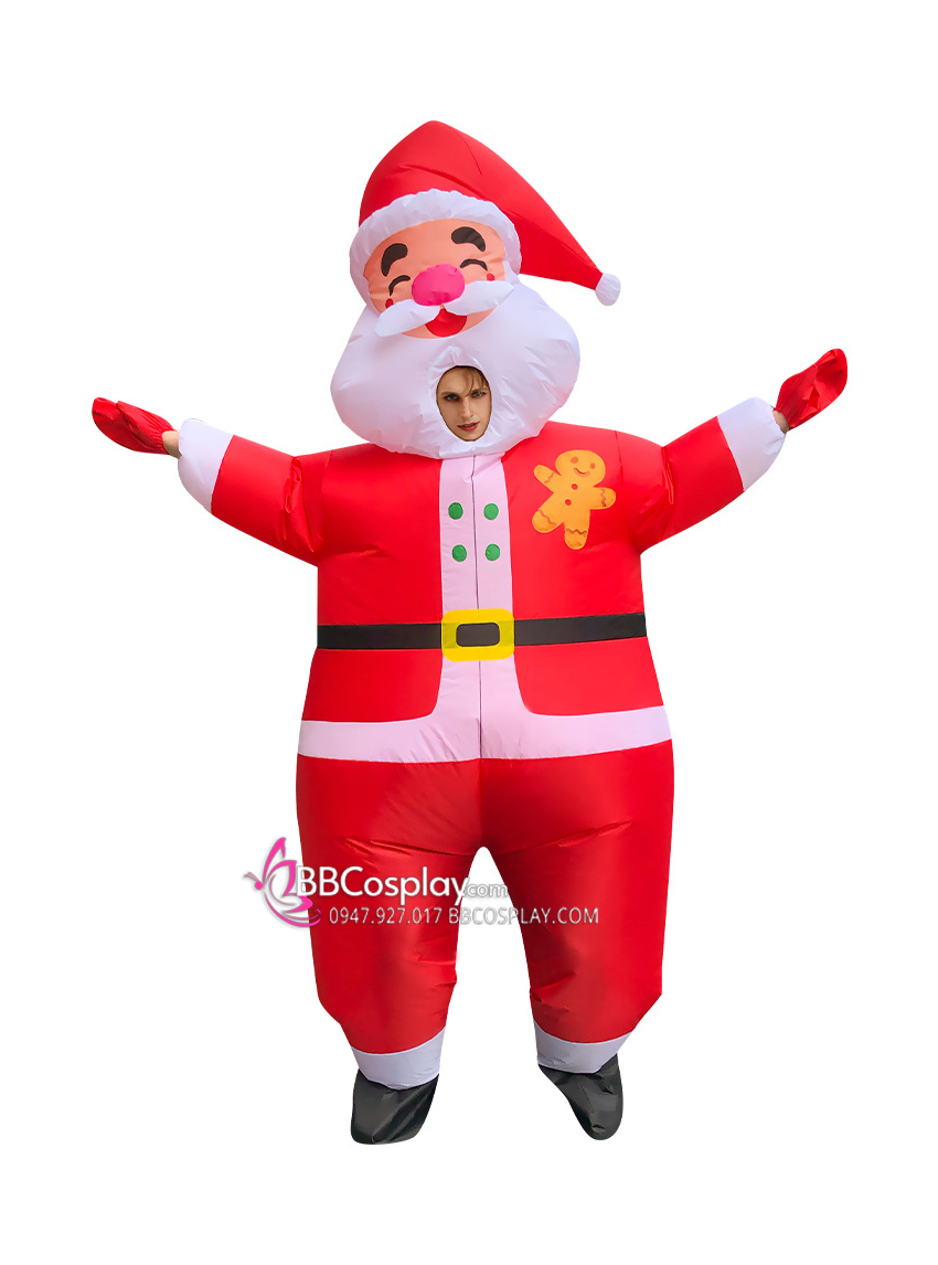 Mascot Ông Già Noel Bơm Hơi