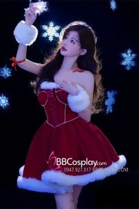 Đồ Noel Dáng Cúp Ngực Viền Lông