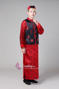 Đồ Mãn Châu Nam - Áo Đen Váy Đỏ
