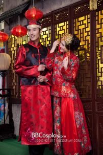 Đồ Mãn Châu Nam - Áo Đen Váy Đỏ