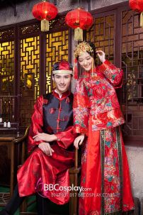 Đồ Mãn Châu Nam - Áo Đen Váy Đỏ