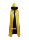 Áo Choàng 2 Lớp Vải Phi Bóng Có Nón - Vàng Đen