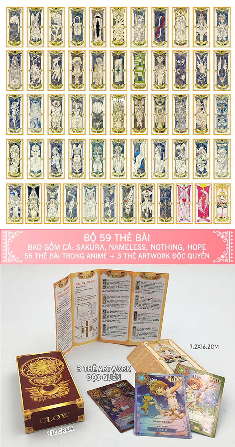 Bộ Bài Clow Classic 59 Lá Cổ Điển