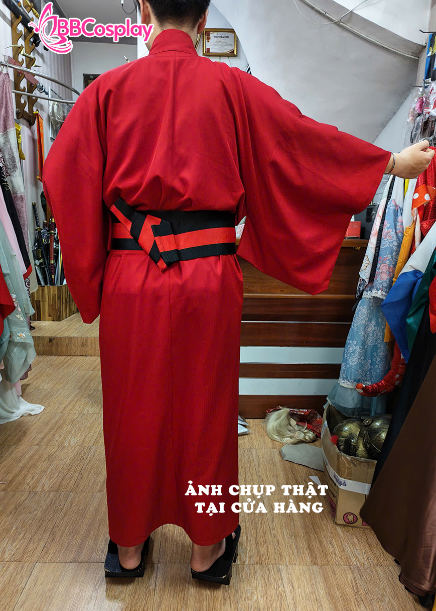 Trang Phục Nam Nhật Bản Nagagi Đỏ Trơn - HÀNG SHOP MAY