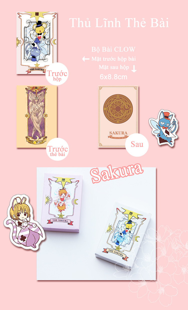 Bộ Bài Clow Siêu Nhí 55 Lá Vừa Lòng Bàn Tay