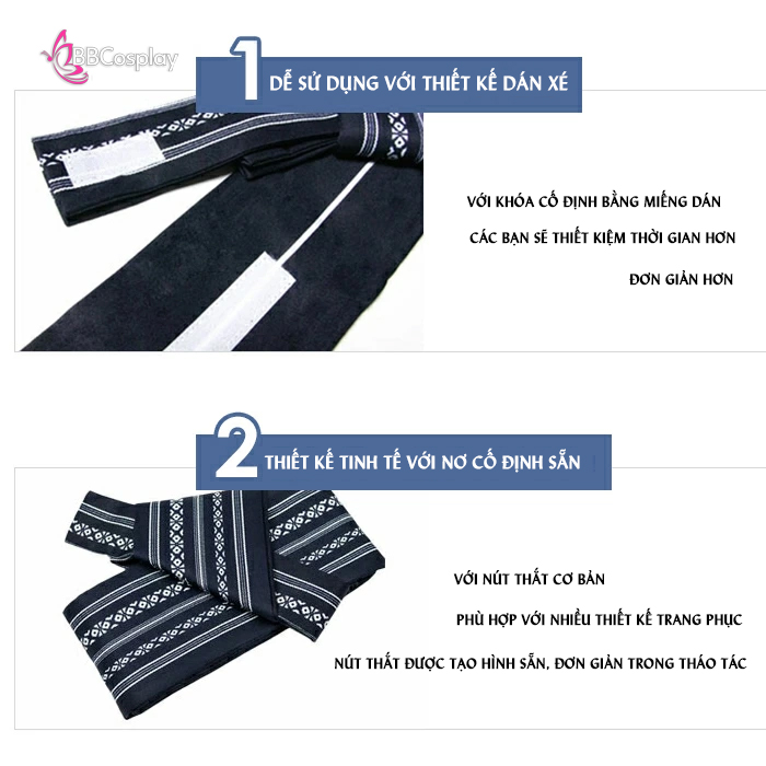 Đai Lưng Kimono Nam Đỏ Sọc Vàng- Kakuobi