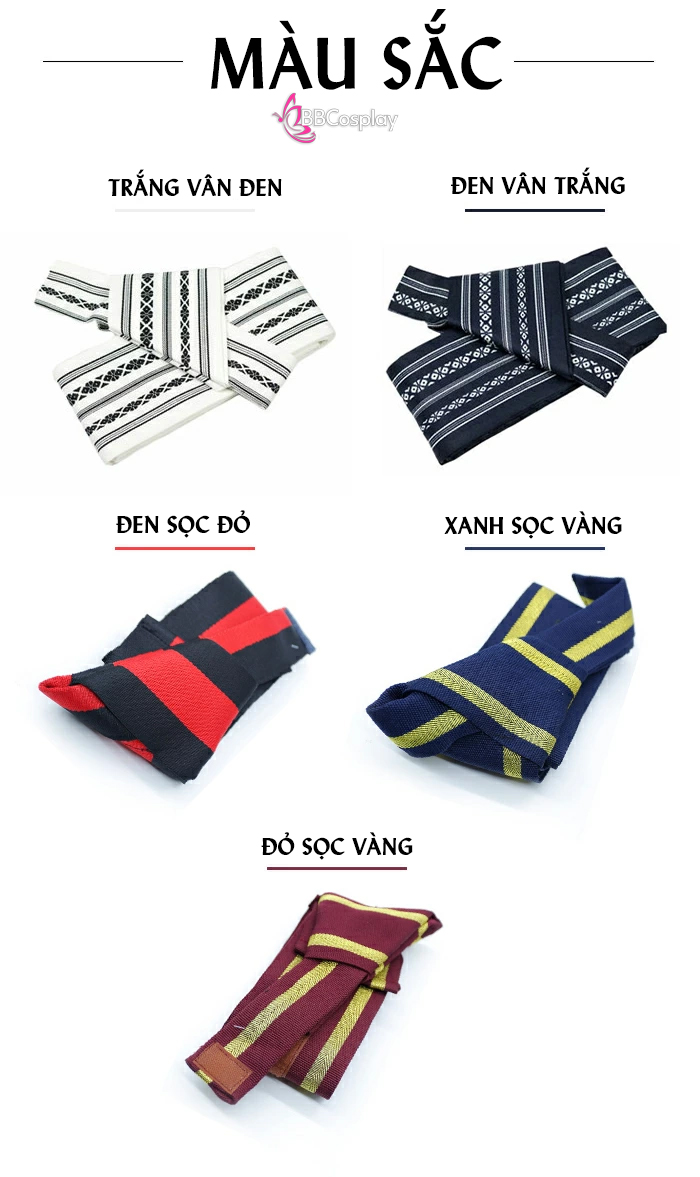Đai Lưng Kimono Nam Đỏ Sọc Vàng- Kakuobi