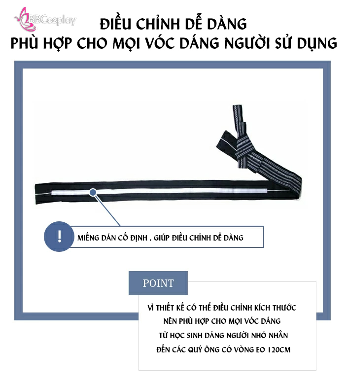 Đai Lưng Kimono Nam Đỏ Sọc Vàng- Kakuobi